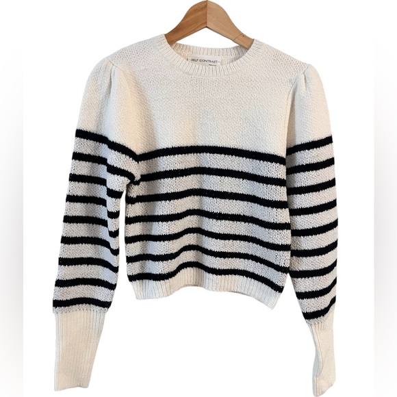 ✨SELF CONTRAST✨Camille Striped Sweater - Picture 2 of 3